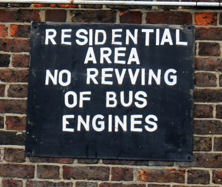 Sutton Bus Garage sign
