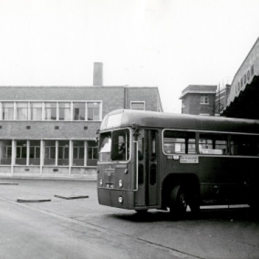 Norbiton Bus Garage, 1968 (Kingston Museum and Heritage Service, K1-3422)
